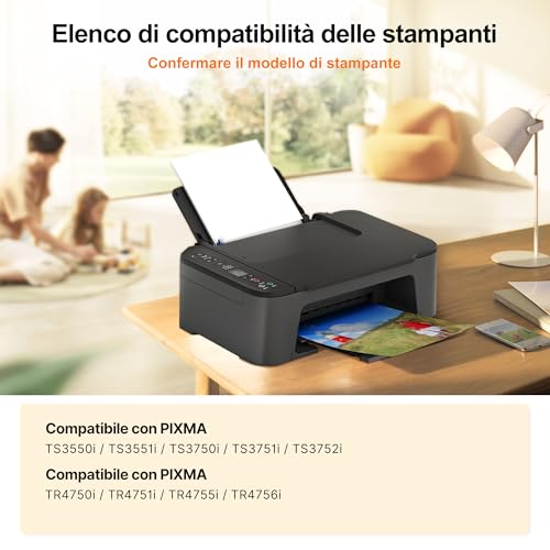 Sqwekd PG-575XL CL-576XL Ink Cartridges for Canon 575 576 XL Cartridges for Canon PIXMA TR4755i TS3750i TR4756i TS3751i TS3752i TS3550i TS3551i TR4750i TR4751i (Black Tri-Color, 2-Pack)