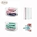 Reusable Silicone Collapsible Straws 2 Cases