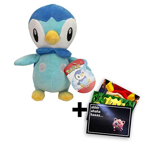 Lively Moments Pokemon Plüschtier ca. 20 cm / Kuscheltier / Plüschfigur Plinfa + Exklusive GRATIS Grußkarte