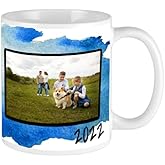 Custom Mug - Personalized Coffee Mug - Custom Cup with Pictures, Names, Text, Photos, Logos - 11, 15, and 20 oz with Color Options (Watercolor (2 Images))