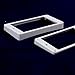 Set of 2 Humbucker Pickup Mounting Rings for bridge and neck pckups,Flat bottom,White