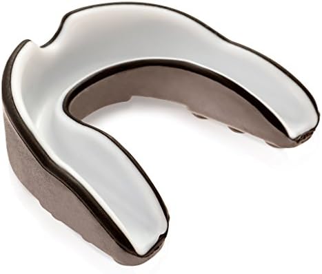Sports Mouth Guard w/Vented Case – Adult, Teen or Youth Sports, Football, Hockey, Lacrosse – Strapless, Adjustable, Safe Silicone