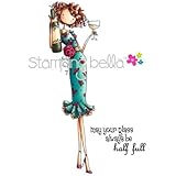 Stamping Bella Uptown Girl Opal The Optimist Cling Rubber Stamp, 6.5