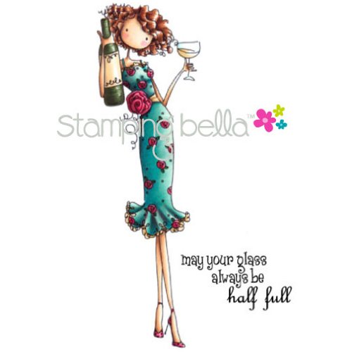 Stamping Bella Uptown Girl Opal The Optimist Cling Rubber Stamp, 6.5