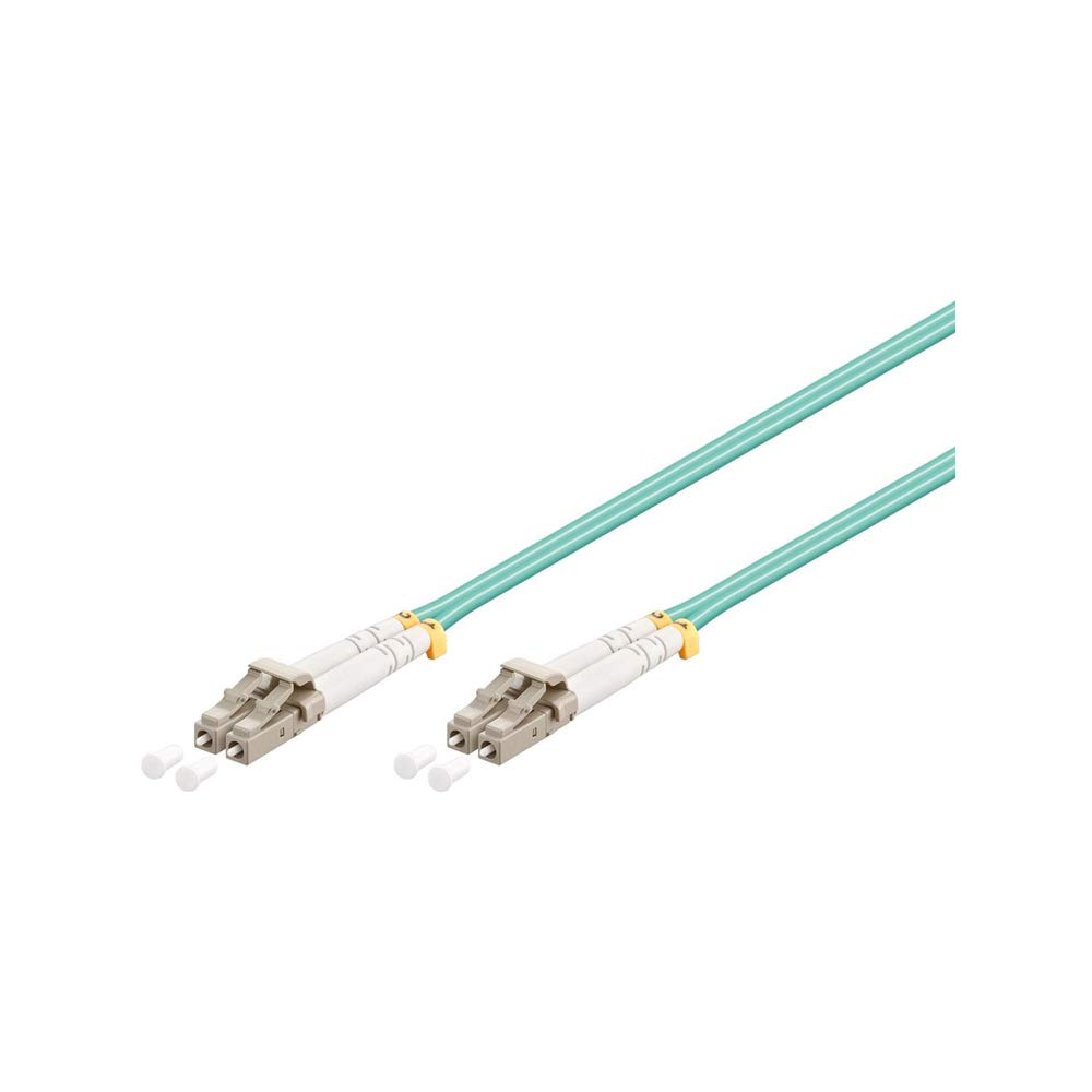 Goobay 95755 Optical Fibre Cable, Multimode (OM3), Aqua, 10 m Length
