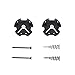 Demon Wedge Snowboard Wall Mounts Black Combo Pack (2 Pairs-Hangs 2 Snowboards)