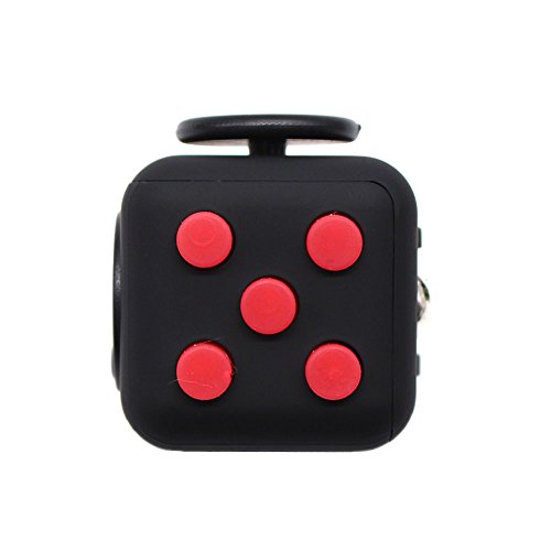 Zenithal LLC ABS Material Matt Surface 3.3cm Stress Release Anti-Stress Fidget Cube (Black/Red)