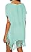 Taydey Women's Swimwear Knitted Crochet Tunic Cover up/Beach Dress Light Blue