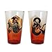 JUST FUNKY Dungeons and Dragons Pint Glass,Beer Glass, Drinking Glass, FAIL& CRIT Set of 2, 16oz