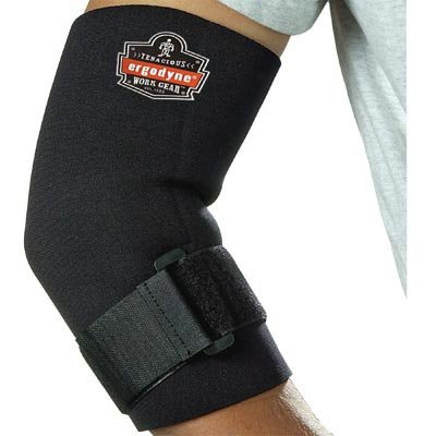 Ergodyne Small Black ProFlexÂ® 655 Neoprene Ambidextrous Elbow Sleeve With Hook And Loop Closure And Adjustable Cinch Strap
