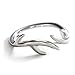 JEWME 925 Sterling Silver Women Deer Reindeer Antler Ring Adjustable Gift