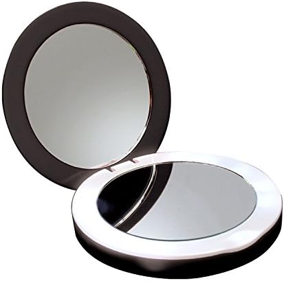 PowerNow Compact Portable Illuminated Makeup Mirror with 3000mAH Battery Charger. Excellent for Women, Girls and Men