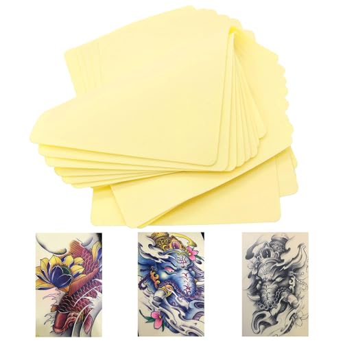 OTBK Blank Tattoo Practice Skin, 10 sheets of 8x6 inch practice skin for beginners and experienced artists use tattoo skin practice (10pcs # 1.2MM Blank Tattoo Skin Practice)