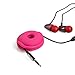 LENTION Earphone Holder / Headphone Keeper / Cable Turtle Organizer / Winder Case for iPhone, iPod, Samsung, Sony, MP4, Earbud And More (Rose Red)