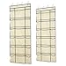 Hosome 2 Pack Over The Door Shoe Organizers with Adjustable Elastic Bands, Hanging Shoe Organizer with 12 Reinforced Mesh Pockets, 6 Large Mesh Storage Compartments, 8 Hooks, Beige, 59x22 inch