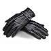 Zeagoo Men's Warm Lined Synthetic Leather Gloves Skiing Cycling Driving Riding,Black,One Size