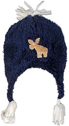 The First Baby Kids Winter Woolen Reindeer Beanie Fancy Cap with Ear Flaps (1-5 Years)