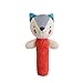 Petit Collage Organic Cotton Soft Squeaker Baby Rattle, Fox – Cute Rattle for Infants – Activity Toy with Soft Developmental Features – Makes an Ideal Baby Gift – Stuffed Animal Baby Rattle