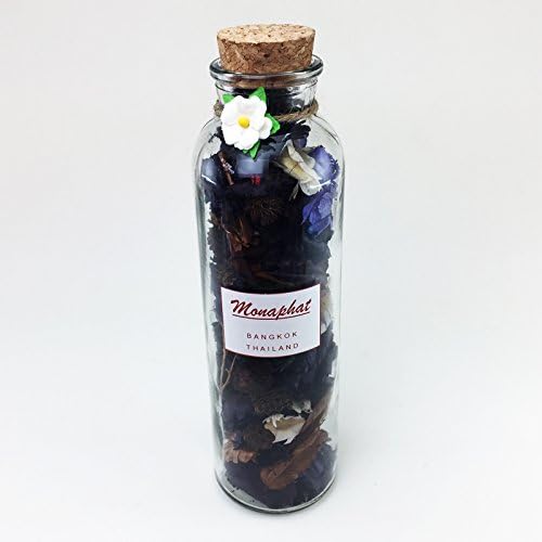 MONAPHAT The Beautiful Glass Bottle Design Decorative with LAVENDER Fragrance Potpourri #PR-0404