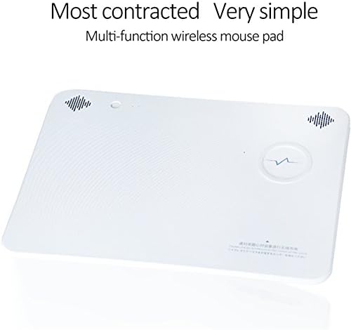 Wireless Charger Mouse Pad with 5000mAh Power Bank Bluetooth Speaker Addprime 4 in 1 Simple and Fashion Design Muti-Functional Device, Wireless Speaker 4.2 Version and 2A Fast Charging Dock