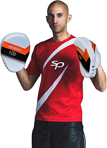 Starpro-Manoplaos-de-Boxeo-Almohadillas-de-Enfoque-Curvado-Muay-Thai-Kick-Boxing-Almohadillas-de-Entrenamiento-de-Boxeo-Artes-Marciales-Guantes-de-Gancho-y-jab-Paos-de-Boxeo-Piel-sinttica-Resistente