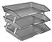 Acrimet Facility 3 Tier Letter Tray, Side Load, Letter Size/A4, Desktop File Organizer, Plastic (Clear Smoke Color)