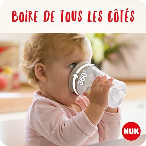 Magic Cup Tasse d’Apprentissage | Bordure 360° Antifuites, pour Bébé 8+ Mois | 230 ml, Lion (Bleu) / Chat (Turquoise), 2 Unités