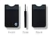 Modern Carry Credit Card Holder/Slim Wallet Ultra Thin (Black with 4 Card Slots)