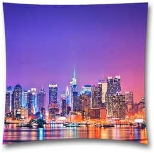 AM Kingdom Skyline Newyork Cotton Throw Pillow Cushion Case for Couch-Black Friday
