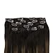 Sunny Hair Clip in Hair Extensions Straight Human Hair Clip in Extensions Remy Clip in Hair Extensions Real Human Hair Extensions Clip ins Dark Brown Ombre Medium Brown Balayage 18inch