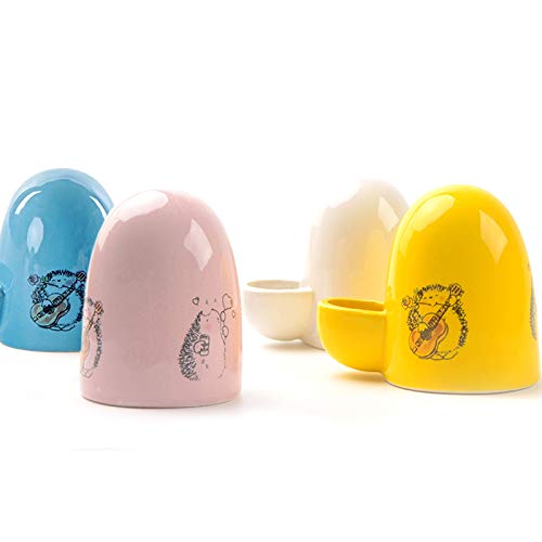 Creation Core 2 Pack Automatic Water Feeder Drinking Water Feeder Ceramics Slient Pet Water Feeder for Hedgehog Bird Hamster and Small Animal(Yellow and White)