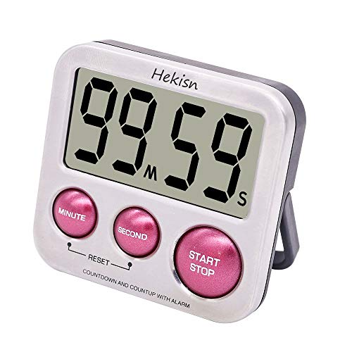 image for Hekisn Best Digital Kitchen Timer, Digital Stainless Steel Cooking Tim