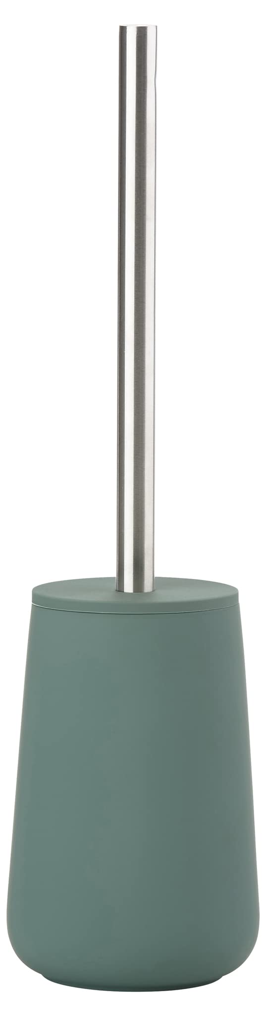 Zone Denmark Nova Toilet Brush Porcelain and Stainless Steel Toilet Brush with Brush Holder Soft Touch Coating Diameter 10.3 cm Height 37 cm Petrol Green