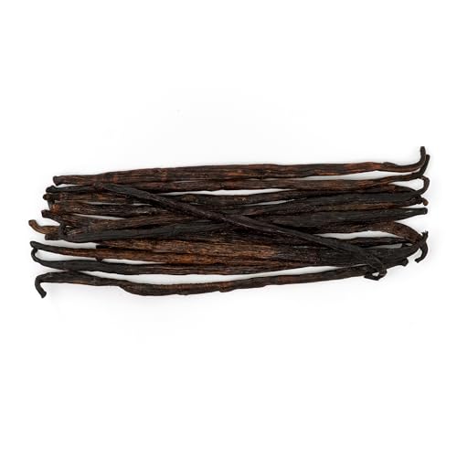 50 Organic Madagascar Vanilla Beans - Whole Grade B Pods for Baking Homemade Extract Brewing Coffee Cooking