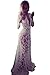 Yomoko Sexy Deep V-Neck Long Sleeve Lace Beach Dress See-through Maxi Dress, White ,X-Large