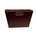 The Lucky Clover Trading Roosevelt Faux Leather Magazine Holder Bin, Brown