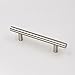 homdiy Kitchen Cabinet Handles Brushed Nickel Drawer Pulls - HD201SN Cabinet Hardware 10Pack 3-1/2in Hole Centers Cabinet Door Handles