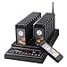 JOYSAE Restaurant Pager System Portable Wireless Calling System with 20pcs Coaster Pagers and 1pc Call Button Keypad Transmitter for Restaurant Clinic Church Cafe Shop