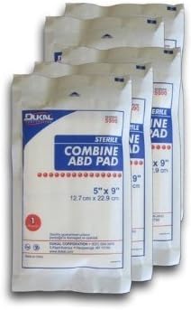 Trauma Pads, 5 x 9 COMBINE ABD (PACK OF 5) by SUPPLIES