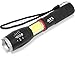 AYL LED Flashlight Work Light: Ultra Bright Car Emergency Red Tactical Flashlight - Zoomable, Shock Proof, Handheld Light with Powerful Magnetic Base (Black)