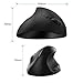 Vertical Mouse, 7Lucky Small Rechargeable Ergonomic Wireless Mouse 2.4GHz High Precision Optical Mice : 3 Adjustable DPI Levels, 6 Buttons for PC, Desktop, Laptop,【for Small Hands】- Black