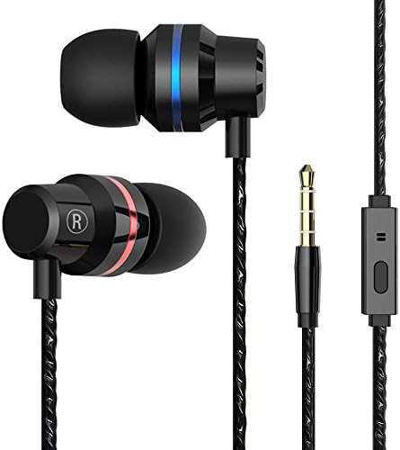Wired Earbuds, GQY Metal Noise Cancelling Earphones, Comfortable In-ear Earbuds, Stereo Sound Sport Headsets, Headphones with Mic 3.5MM Jack for iPhone,iPad, Tablets,Smart phones