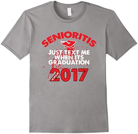 Men's Class of 2017 High School Or College Graduation Gift Shirts Medium Slate