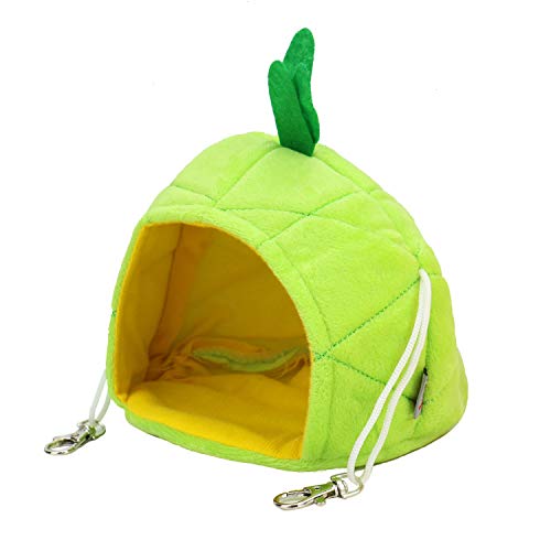 Pomeat Hamster Bed House, 2 Pack Hamster Bedding Winter Hanging Fruit Pineapple Warm Bed Nest Accessories for Mini Small Animal Mice, Rat, Sugar Glider, Chinchilla - Thumbnail 3