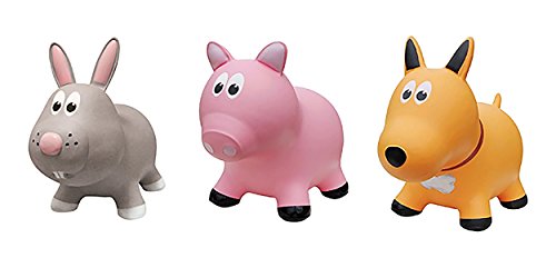 Farm Hoppers Award Winning Inflatable Bouncing Pink Pig with Pump