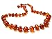 Amber Teething Necklace for Babies Amberta - Anti Inflammatory, Teething Discomfort & Drooling Relief, Natural Soothing Effect - 100% Pure Amber, Twist-in Screw Clasp, Handmade