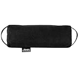 Bucky All Natural, Relaxing, Supportive Buckwheat Millet Hulls Cotton Baxter Lumbar Pillow - Black