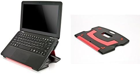 PGS Universal Adjustable Notebook / Tablet Riser Stand, Black / Red (NS011BR)