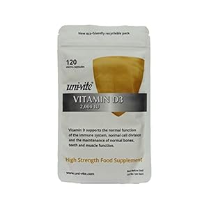 Natural Vitamin D3 2,000IU Optimum Daily Amount – 120 Capsules (4 Months’ Supply)