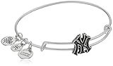 Alex and Ani New York Yankees Slider Charm Rafaelian Silver-Tone Bangle Bracelet
